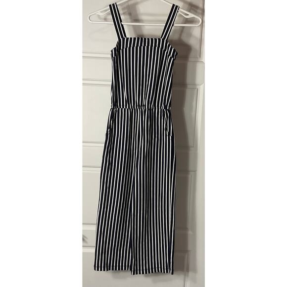 Tuker Tate Other - Tuker Tate Girls Blue & White Stripped Jumpsuit w/Pockets 6